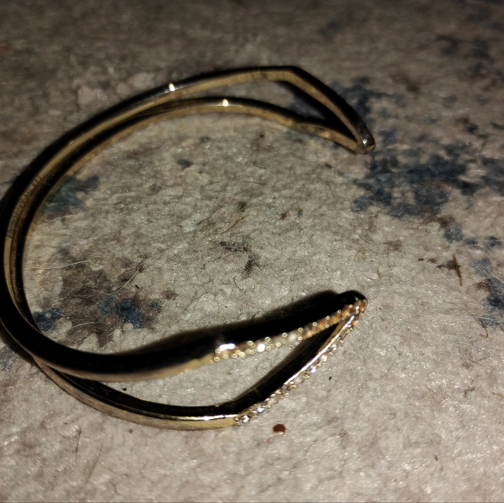 Elegant Gold Women's Bracelet With Rhinestone Some Are Missing